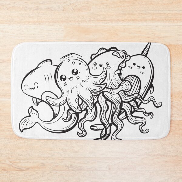 Item preview,  Cute doodle illustration of sea animals. designed and sold by tanakax3.