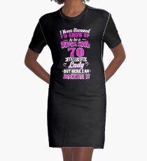 70 Year Old Lady Funny 70th Birthday Rockin Since Graphic T-Shirt Dress