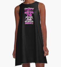 70 Year Old Lady Funny 70th Birthday Rockin Since A-Line Dress