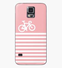 Baby Pink Bike with Stripes Case/Skin for Samsung Galaxy