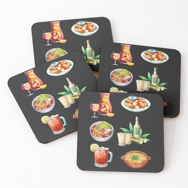 Item preview, Assorted Mexican Food - Pozole, Croquetas, Michelada, Mezcal, Locro and Sangria designed and sold by Alicia Chee.