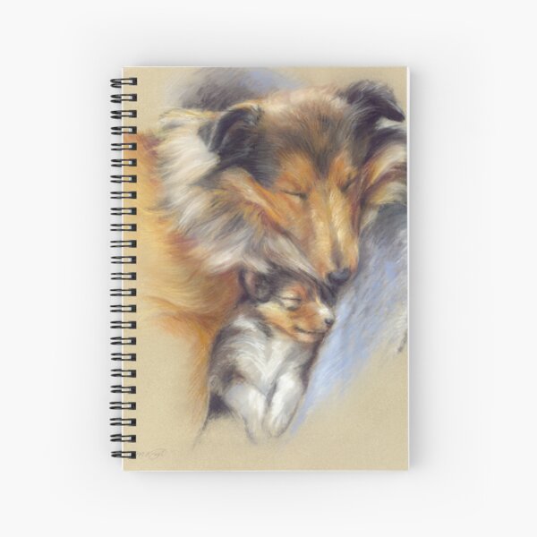 Mother Love - shelties - Shetland Sheepdogs Spiral Notebook
