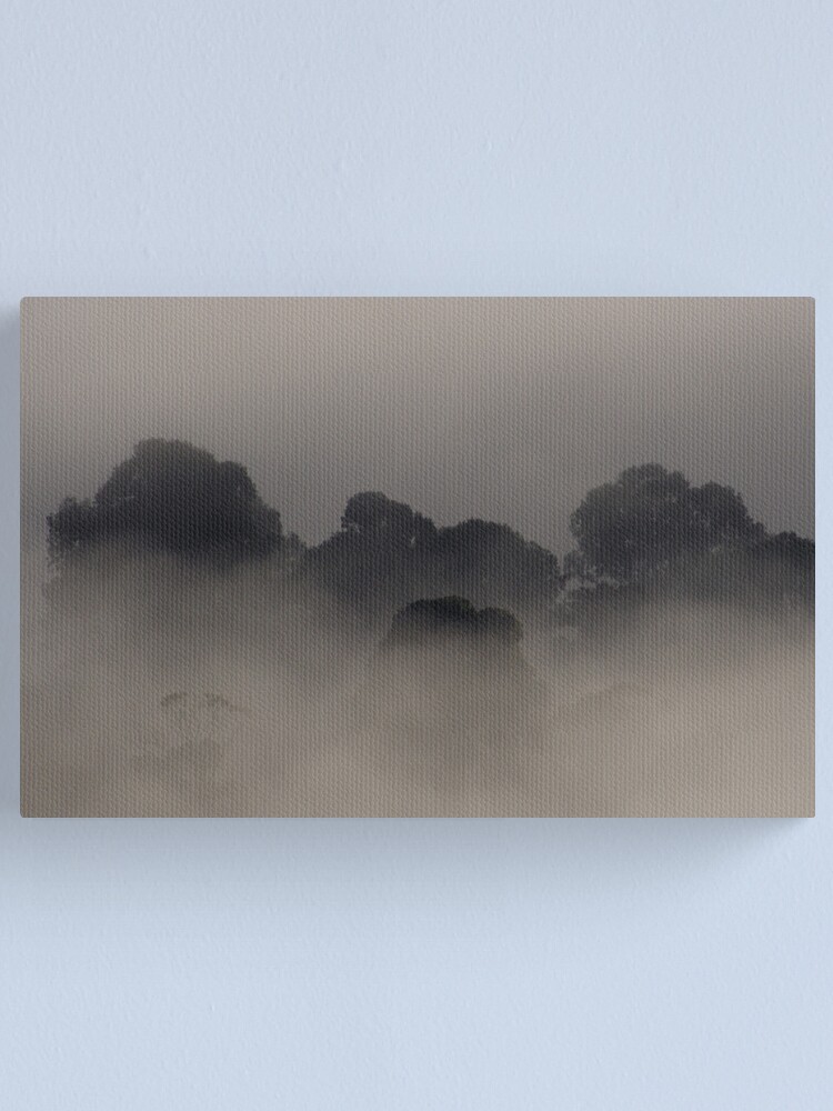 Thumbnail 1 of 3, Canvas Print, Trees in the Mist designed and sold by theoddshot.