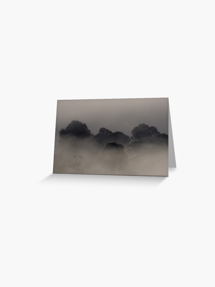 Thumbnail 1 of 2, Greeting Card, Trees in the Mist designed and sold by theoddshot.