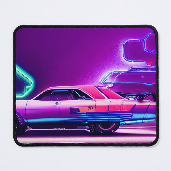 Item preview, Futuristic Neon Purple Cyber Muscle Car designed and sold by Stanley de Wekker.