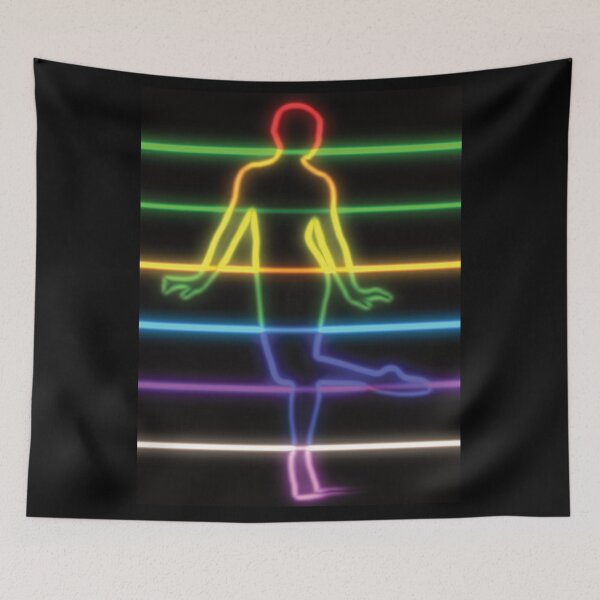 Item preview, Neon glow on silhouette dancing woman post.  designed and sold by Trianglegreen.