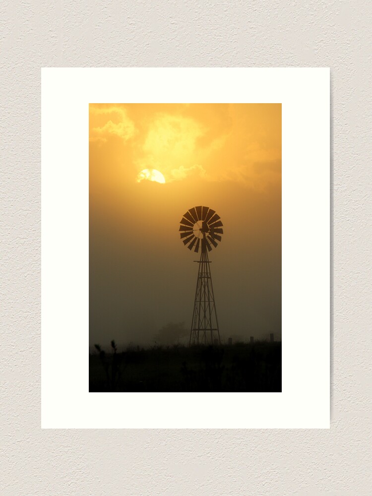 Alternate view of Windmill Sunrise Art Print