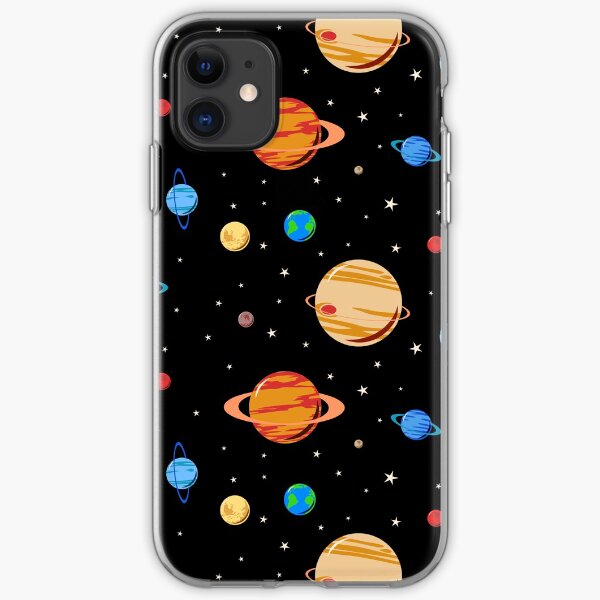 Cute Planets Pattern iPhone Soft Case