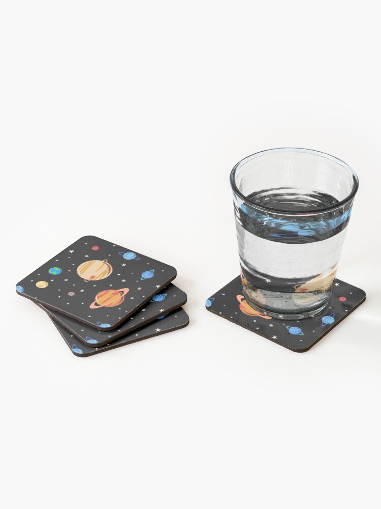 Alternate view of Cute Planets Pattern Coasters (Set of 4)