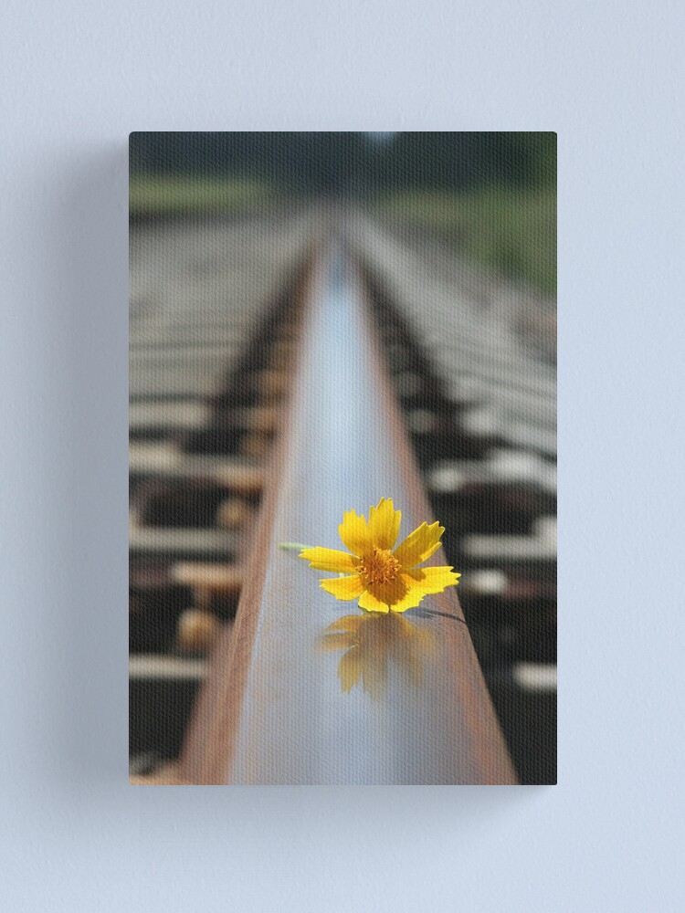 Alternate view of Waiting for the train... Canvas Print