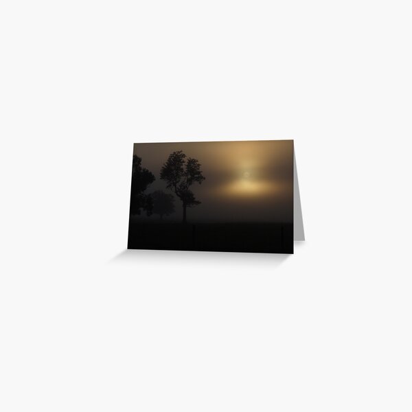 Foggy Sunrise Greeting Card