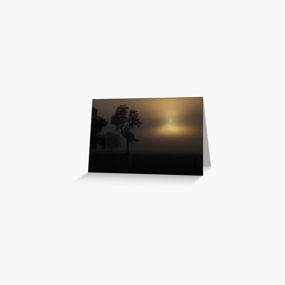 Foggy Sunrise Greeting Card