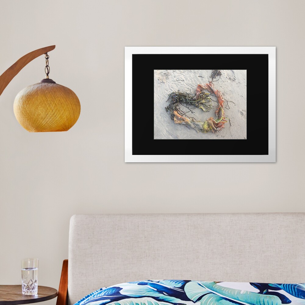 Just A Little Beach Heart Framed Art Print