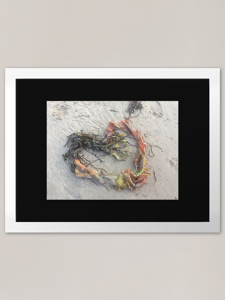 Alternate view of Just A Little Beach Heart Framed Art Print