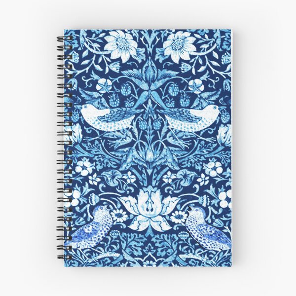 Artikelvorschau, Jugendstil-Vogel und Blumen-Tapisserie, dunkelblau entworfen und verkauft von Marymarice.