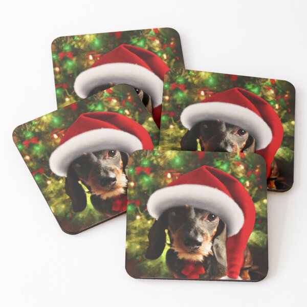 Item preview, Puppy Dachshund Christmas designed and sold by fatbanana.