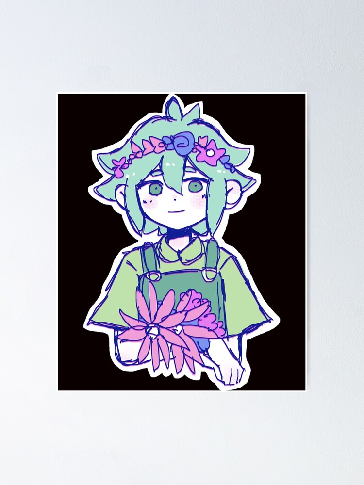 Omori Basil And Folower Sticker - Omori Basil And Folower Poster | Greeting  Card