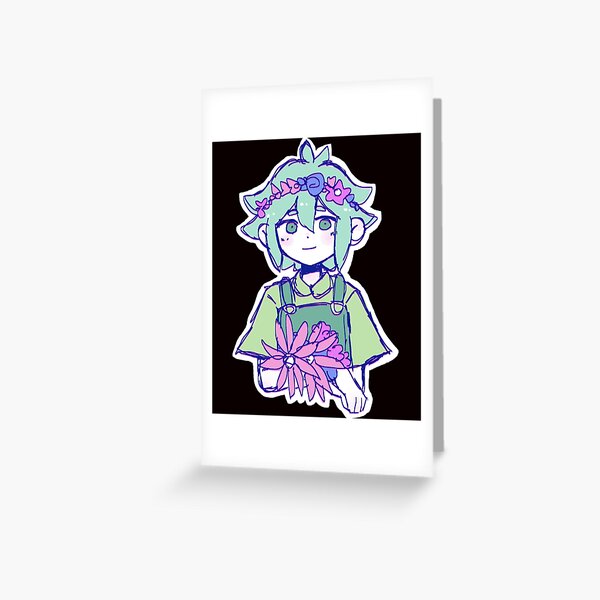 Omori Basil And Folower Sticker - Omori Basil And Folower Poster | Greeting  Card