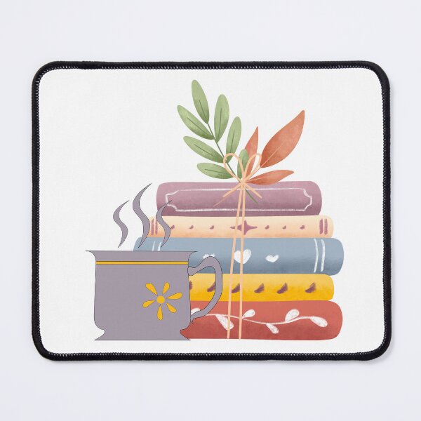 Item preview, flowery books and tea designed and sold by ApurwaArtShop.