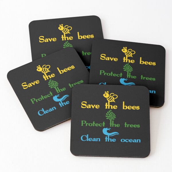 Item preview, Save the bees protect the trees clean the ocean, colorful original,V77788. designed and sold by Chakilogy.