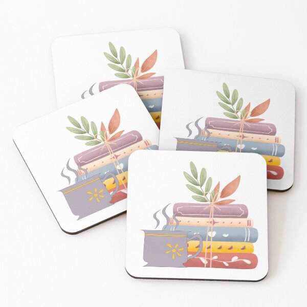 Item preview,  flowery books and tea  designed and sold by ApurwaArtShop.