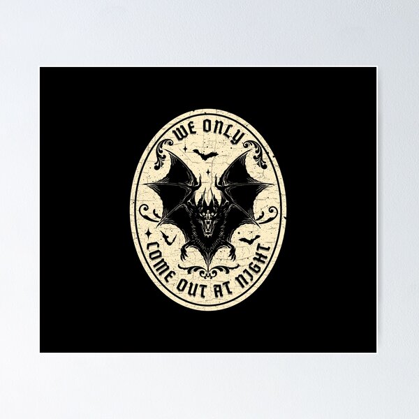 Item preview, Bat - We only come out at night designed and sold by ValentinaHramov.