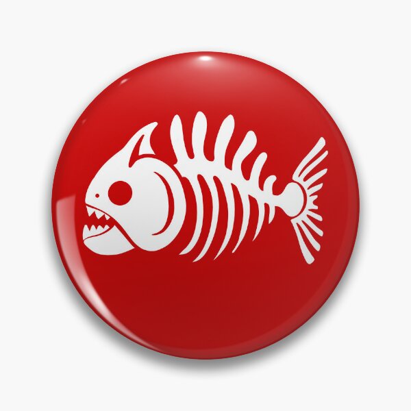 Artikelvorschau, Piranha-Skelett. Minimalistisches Design eines Fischschädels und Knochen entworfen und verkauft von martodesign.