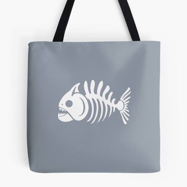 Item preview, Piranha skeleton.Minimalist design of a fish skull and bones designed and sold by martodesign.