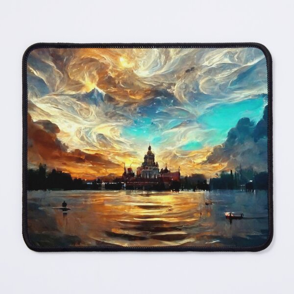 Item preview, Dream villa painting-River colure cloud designed and sold by Arulsha.