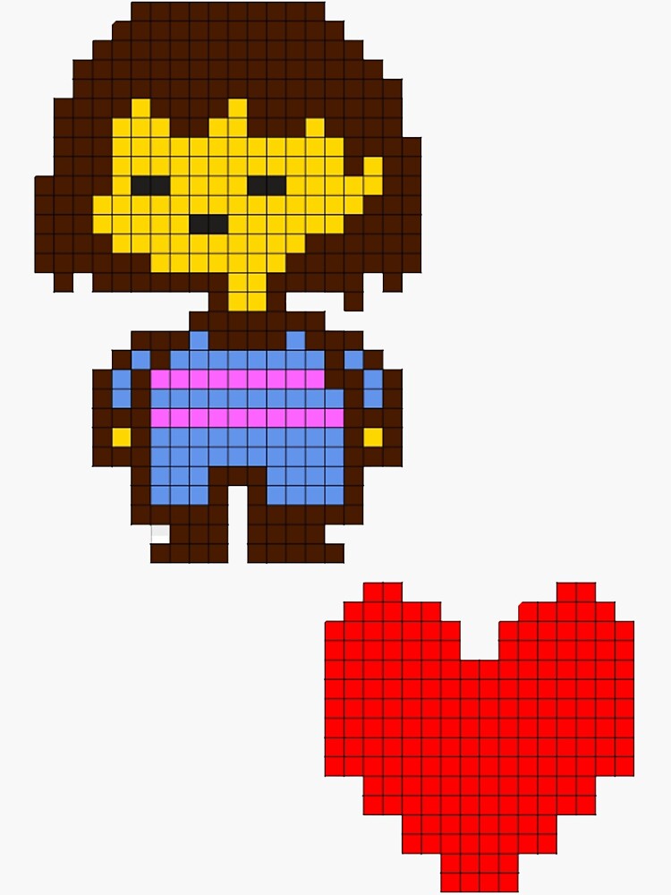 pixel art designs of new undertale characters. ” 