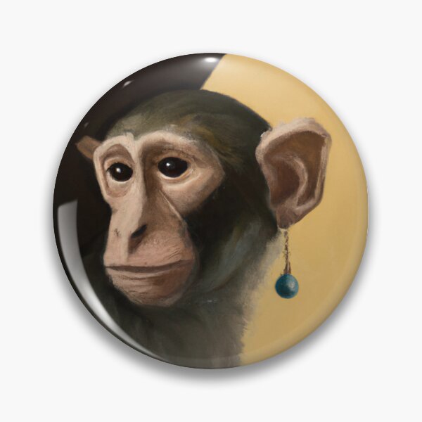 Item preview, "A monkey with a pearl earring" by Johannes Vermeer designed and sold by nanlos.