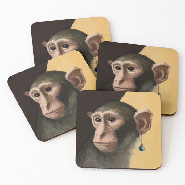 Item preview, "A monkey with a pearl earring" by Johannes Vermeer designed and sold by nanlos.
