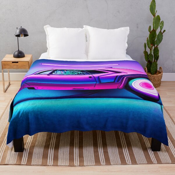 Item preview,  Futuristic Neon Purple Cyber Super Charged High Speed Muscle Car designed and sold by Stanley de Wekker.
