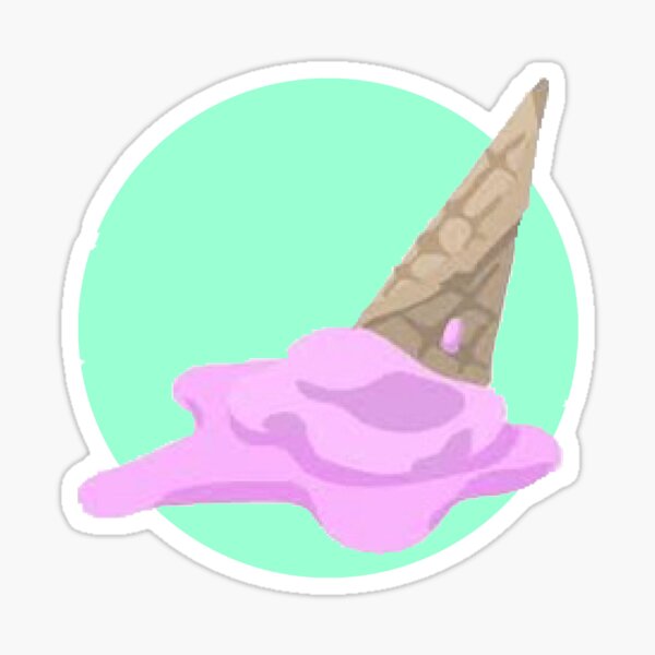 Melted Ice Cream Sticker For Sale By Visualnoiise Redbubble