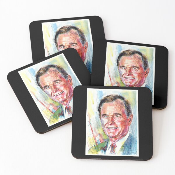 Item preview, president george hw bush portrait suzanns art designed and sold by ristteyusuufb.