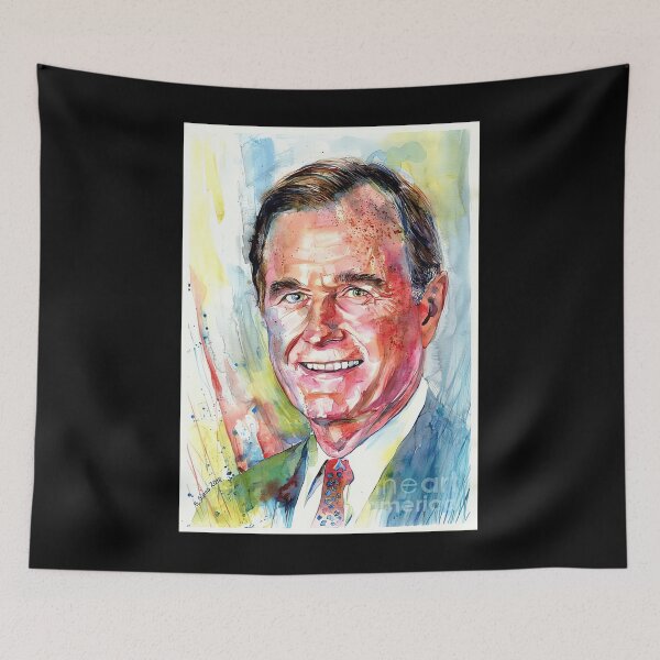 Item preview, president george hw bush portrait suzanns art designed and sold by ristteyusuufb.