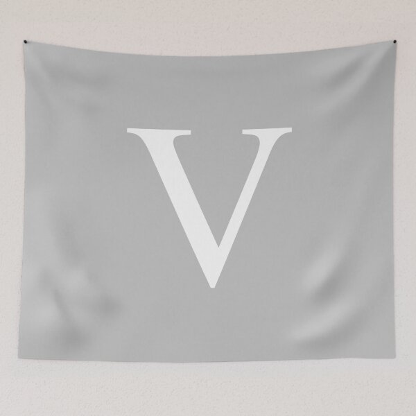 Item preview, Silver Gray Basic Monogram V designed and sold by rewstudio.