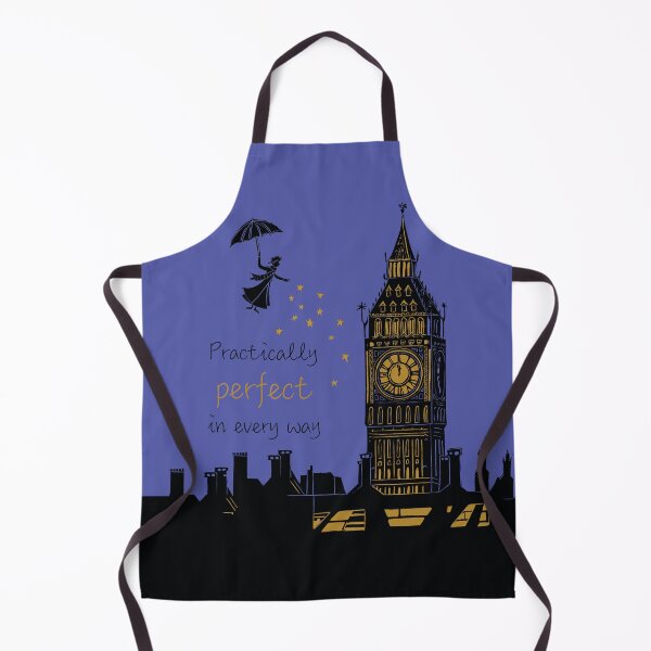 Item preview, Mary Poppins Practically Perfect in Every Way Linocut Silhouette on Purple designed and sold by Maddy Bennett.