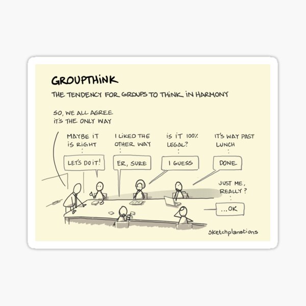 Item preview, Groupthink designed and sold by Sketchplanations.