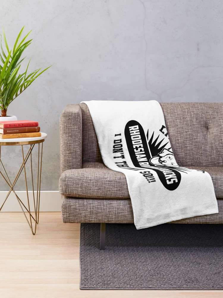 Thumbnail 2 of 6, Throw Blanket, Live Without Rhodesian Ridgebacks designed and sold by UnknownArtistt.