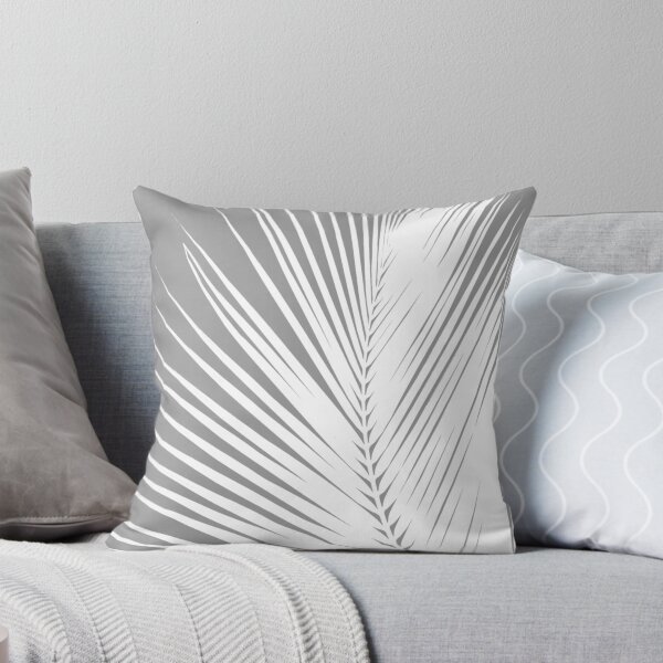 Item preview, Palm Leaf, Grey / Gray and White designed and sold by Marymarice.