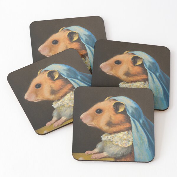 Item preview, "A hamster with a pearl earring" by Johannes Vermeer designed and sold by nanlos.