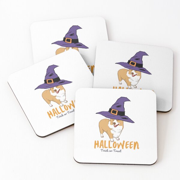 Item preview, of Corgi halloween. trick or treat corgi hat designed and sold by T-Look.