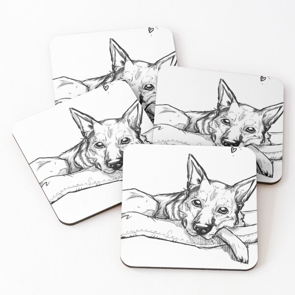 Item preview, GSD en su cama designed and sold by Kattalana.