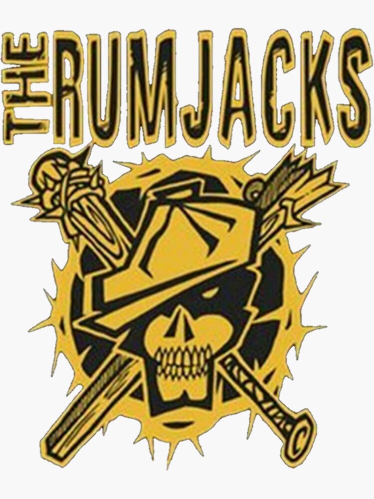 "best selling folk tour logo punk the rumjacks band" Sticker for Sale