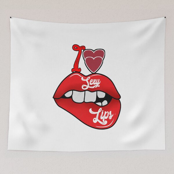 Item preview, I love sexy lips, red lips,,,  designed and sold by Chakilogy.