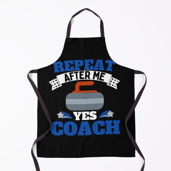 Item preview, Repeat After Me Yes Coach Curling - Blue White - Funny Sports designed and sold by GymWearDepot.