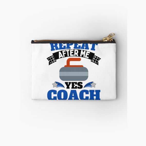 Item preview, Repeat After Me Yes Coach Curling - Blue Black - Funny Sports designed and sold by GymWearDepot.