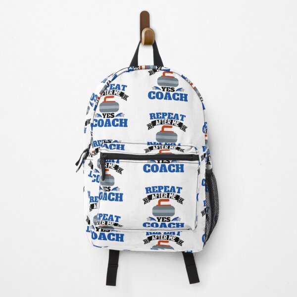Item preview, Repeat After Me Yes Coach Curling - Blue Black - Funny Sports designed and sold by GymWearDepot.