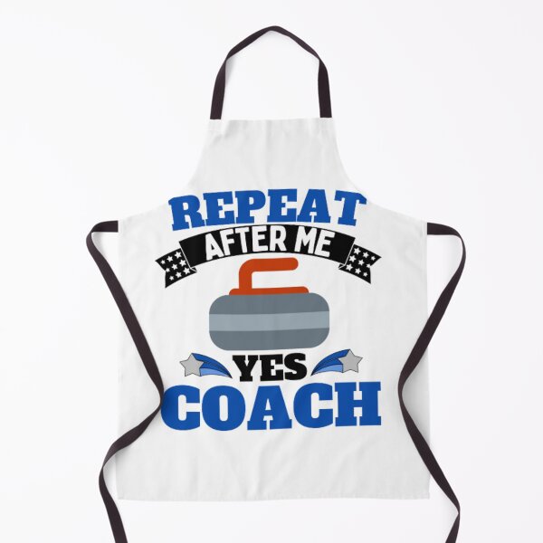 Artikelvorschau, Wiederholen Sie nach mir Ja Coach Curling - Blau Schwarz - Lustiger Sport entworfen und verkauft von GymWearDepot.